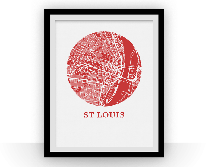 St Louis Map Print - City Map Poster