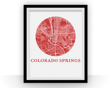 Load image into Gallery viewer, Colorado Springs Map Print - City Map Poster
