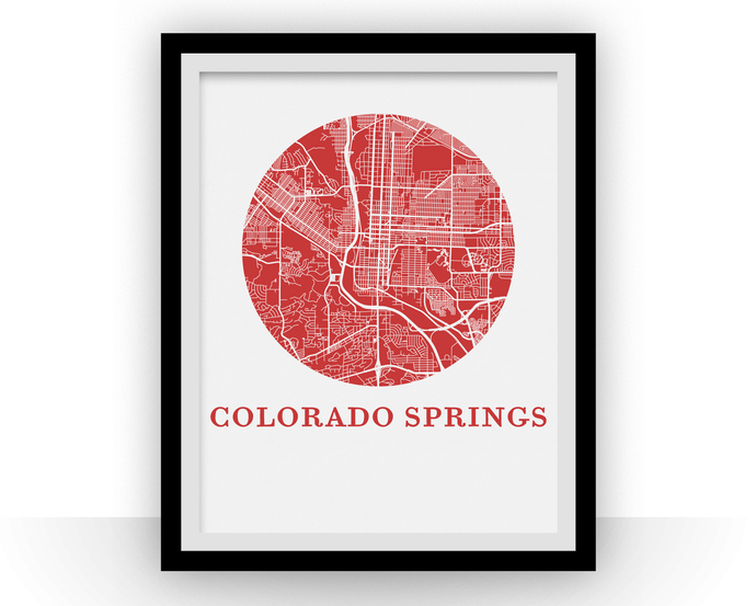 Colorado Springs Map Print - City Map Poster