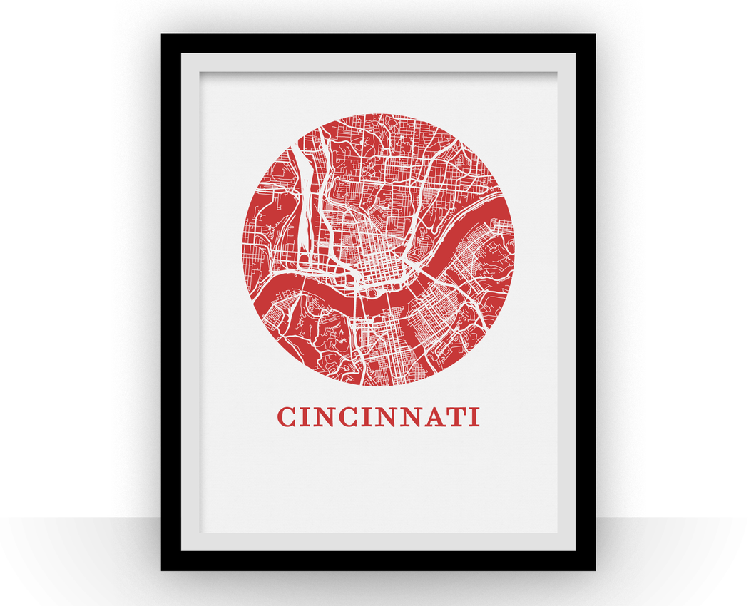 Cincinnati Map Print - City Map Poster