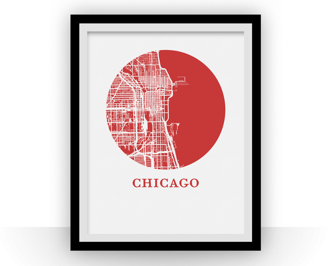 Chicago Map Print - City Map Poster