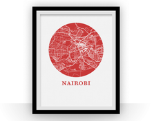 Charger l&#39;image dans la galerie, Nairobi Map Print - City Map Poster
