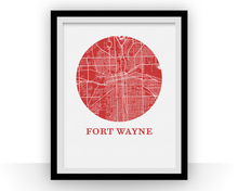 Charger l&#39;image dans la galerie, Fort Wayne Map Print - City Map Poster

