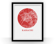Load image into Gallery viewer, Karachi Map Print - City Map Poster

