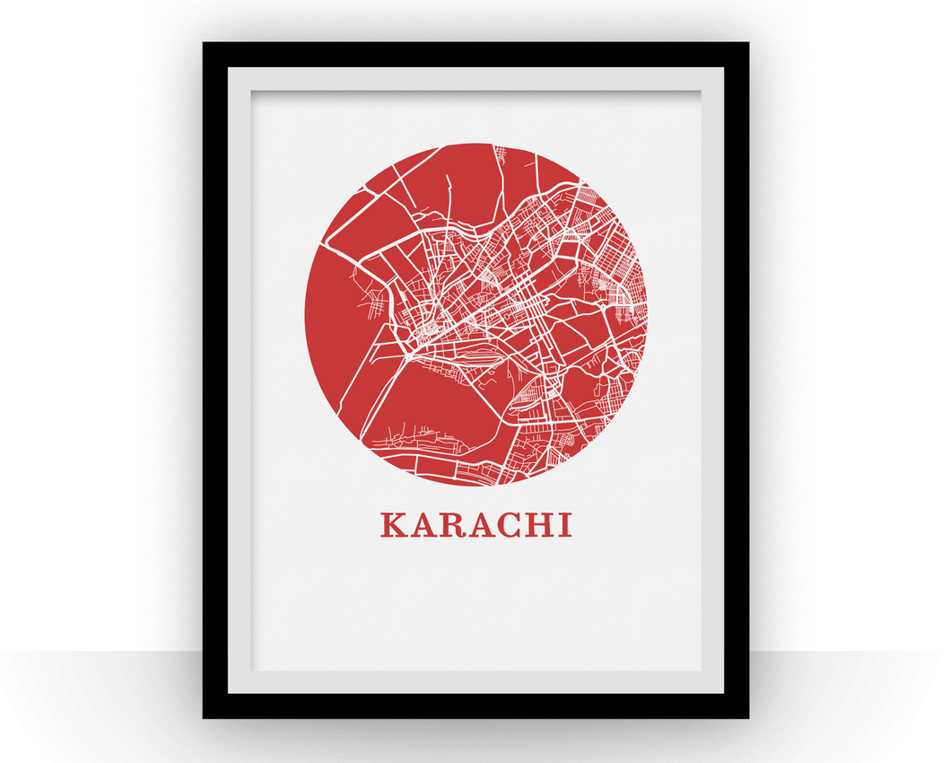 Karachi Map Print - City Map Poster