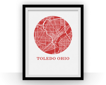 Load image into Gallery viewer, Toledo Ohio Map Print - City Map Poster
