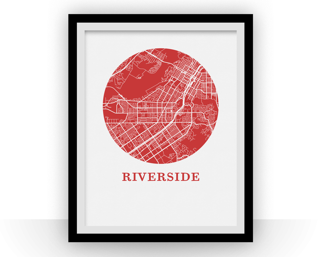 Riverside Map Print - City Map Poster