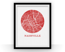 Load image into Gallery viewer, Nashville Map Print - City Map Poster
