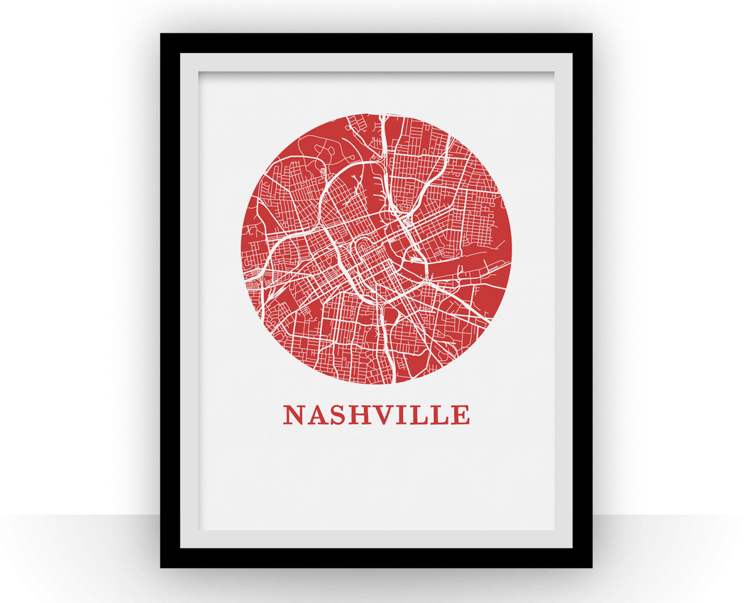 Nashville Map Print - City Map Poster