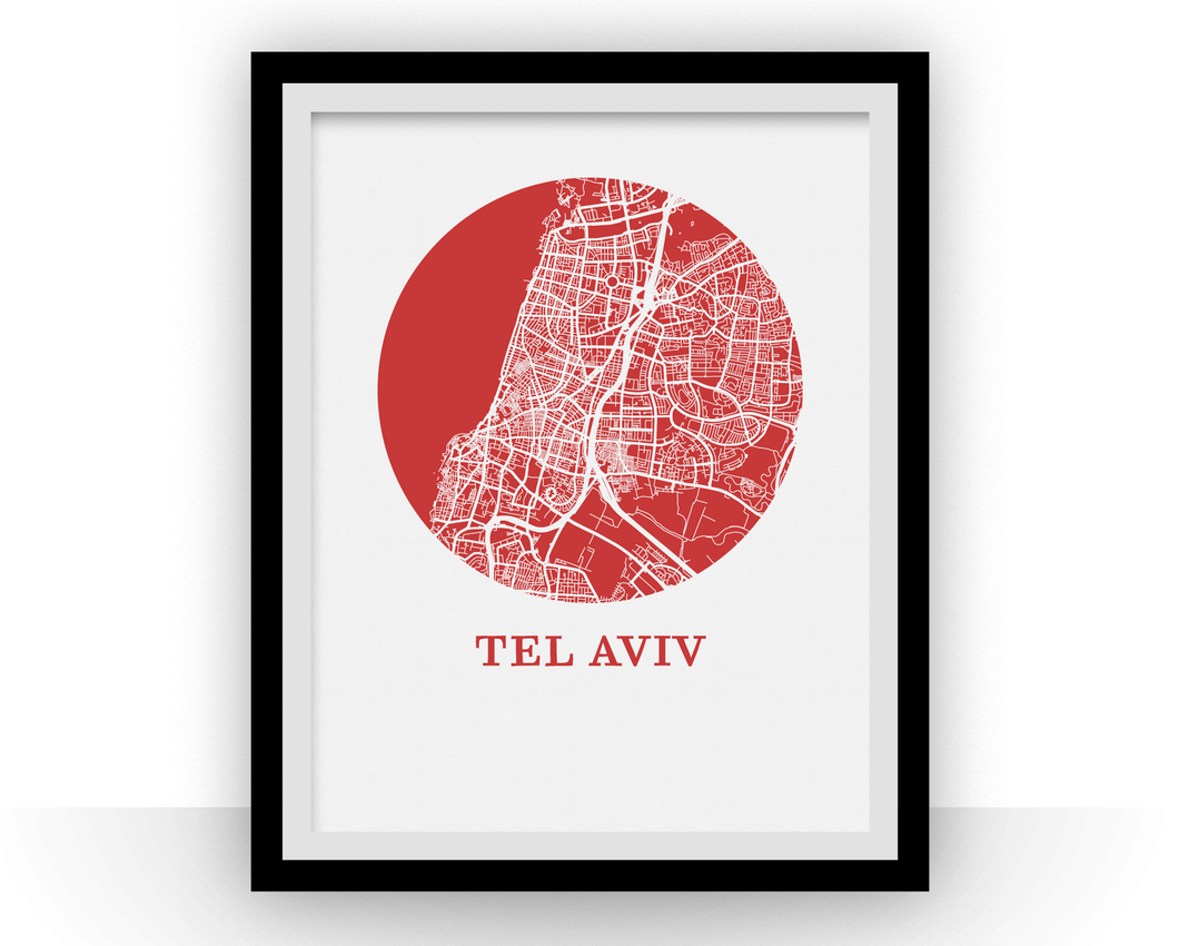 Tel Aviv Map Print - City Map Poster