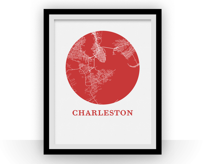 Charleston Map Print - City Map Poster