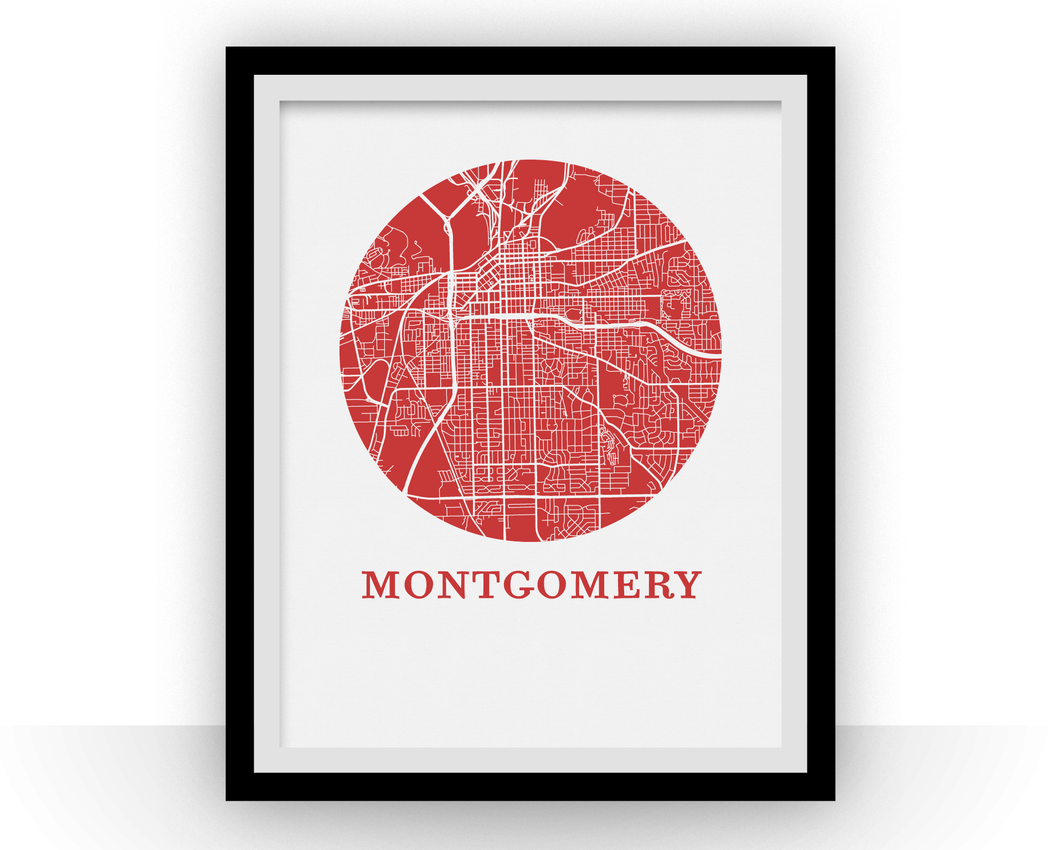 Montgomery Map Print - City Map Poster