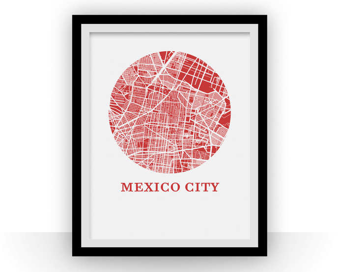 Mexico City Map Print - City Map Poster
