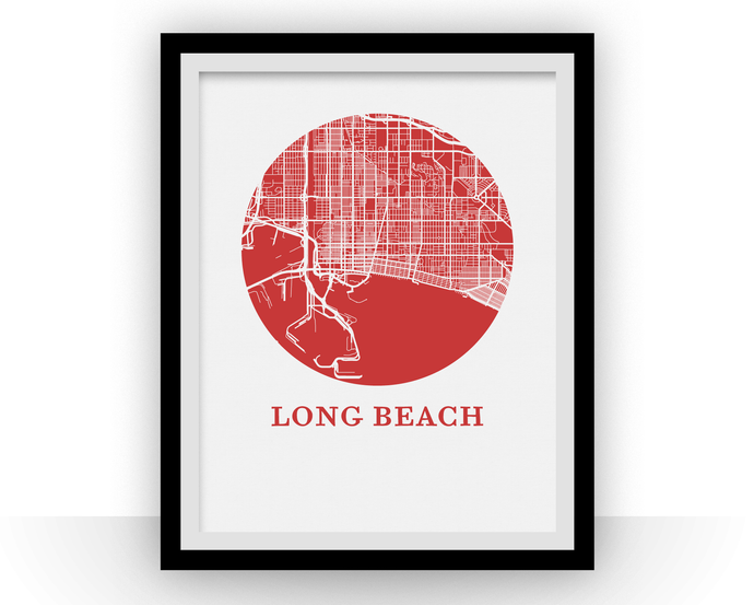 Long Beach Map Print - City Map Poster