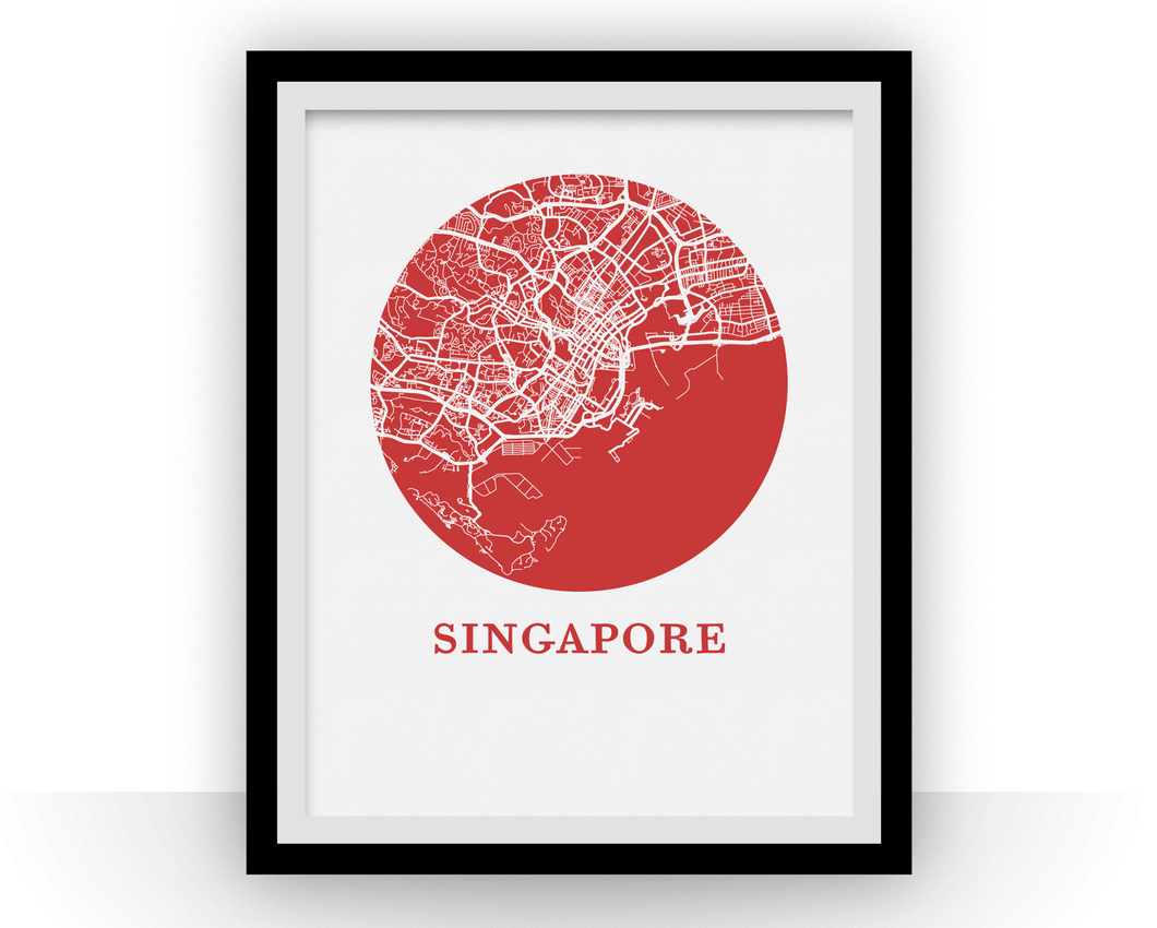 Singapore Map Print - City Map Poster