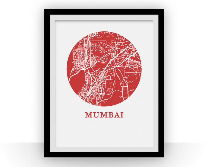 Mumbai Map Print - City Map Poster