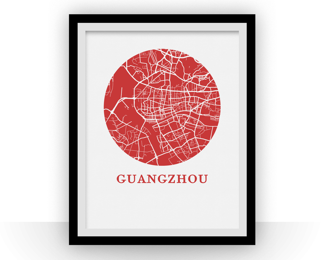 Guangzhou Map Print - City Map Poster