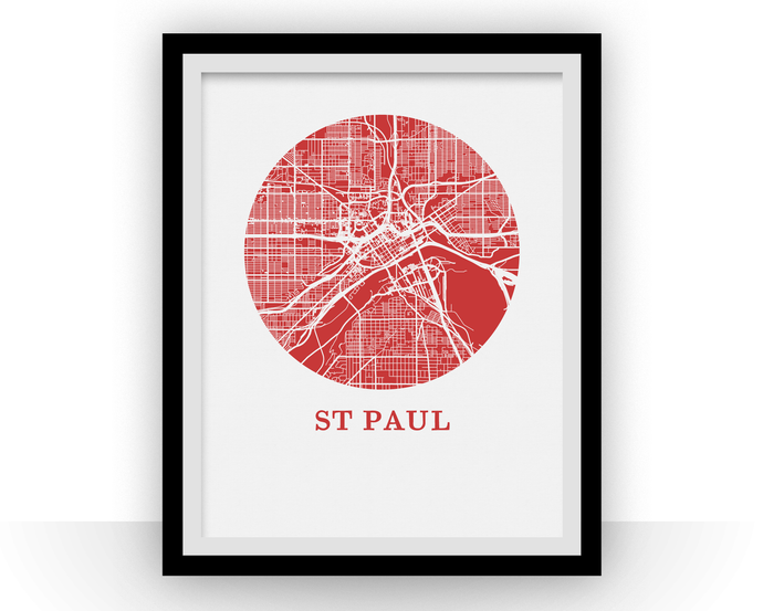 St Paul Map Print - City Map Poster