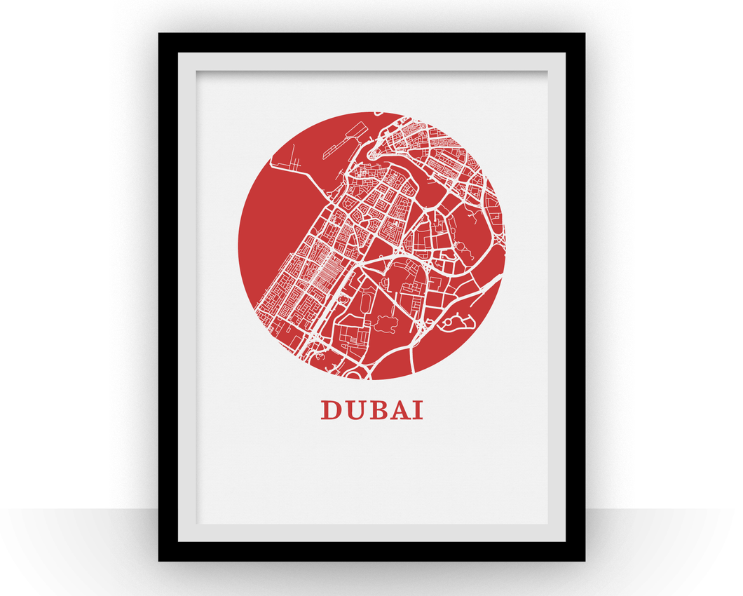 Dubai Map Print - City Map Poster