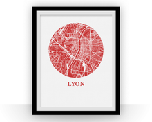 Load image into Gallery viewer, Lyon Map Print - City Map Poster
