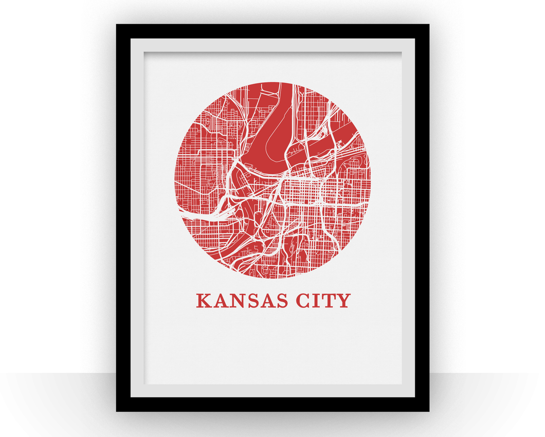 Kansas City Map Print - City Map Poster