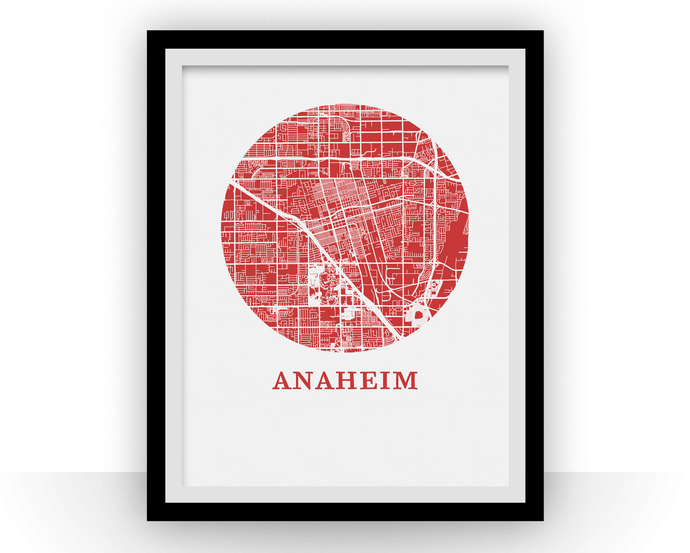 Anaheim Map Print - City Map Poster