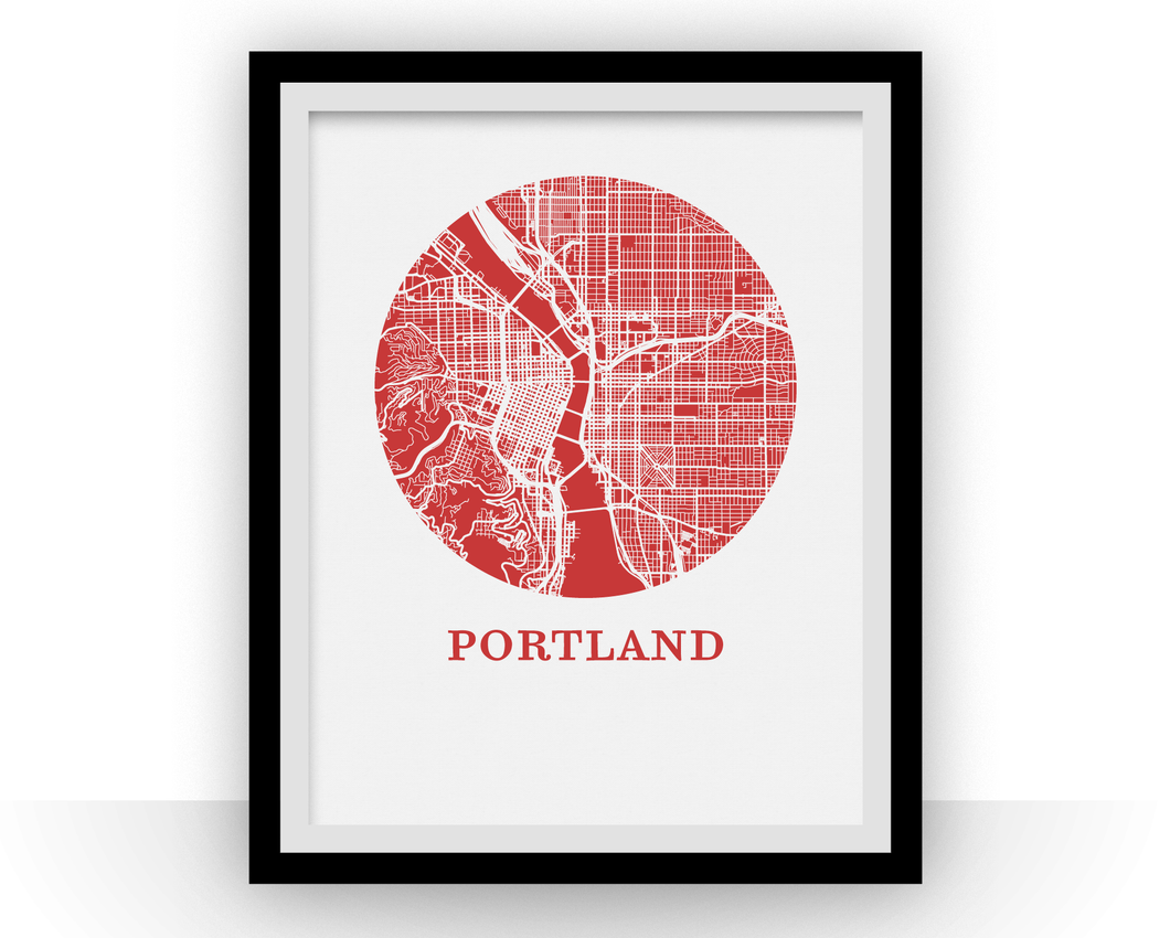 Portland Map Print - City Map Poster
