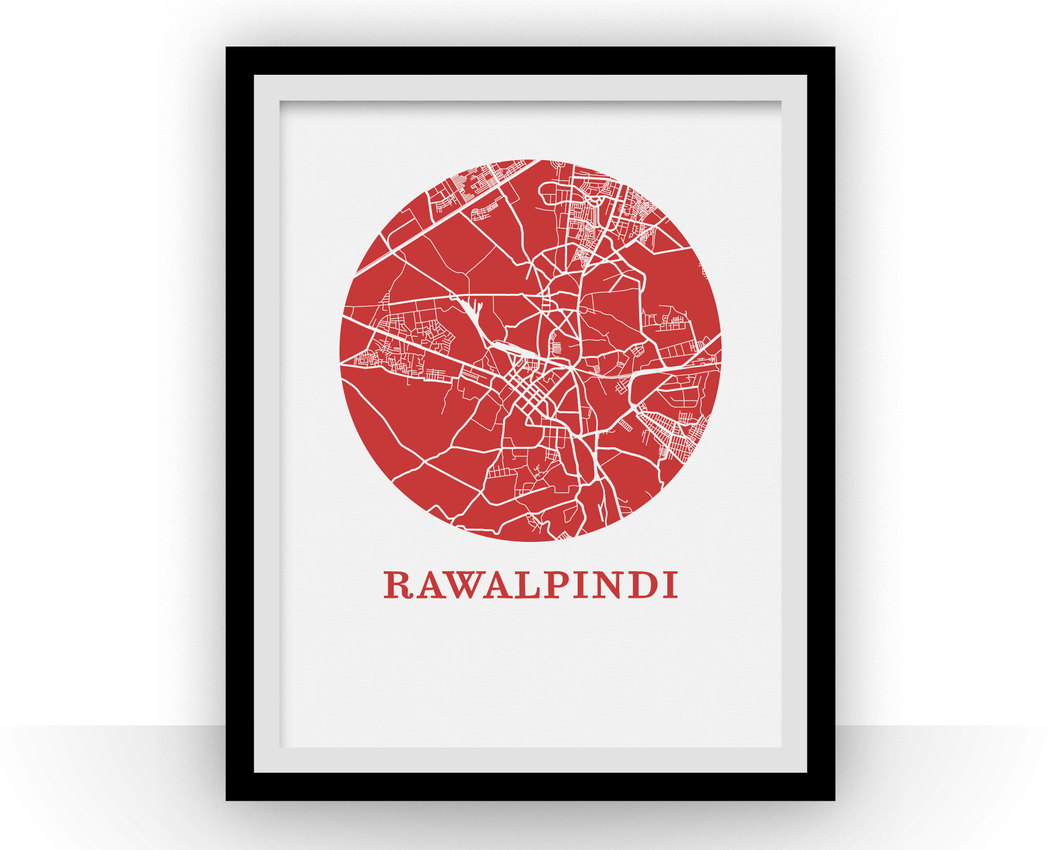 Rawalpindi Map Print - City Map Poster