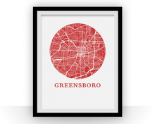 Charger l&#39;image dans la galerie, Greensboro Map Print - City Map Poster
