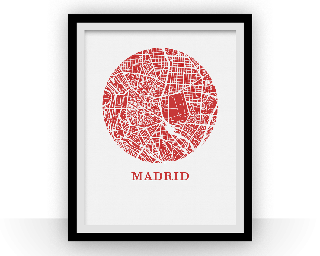 Madrid Map Print - City Map Poster