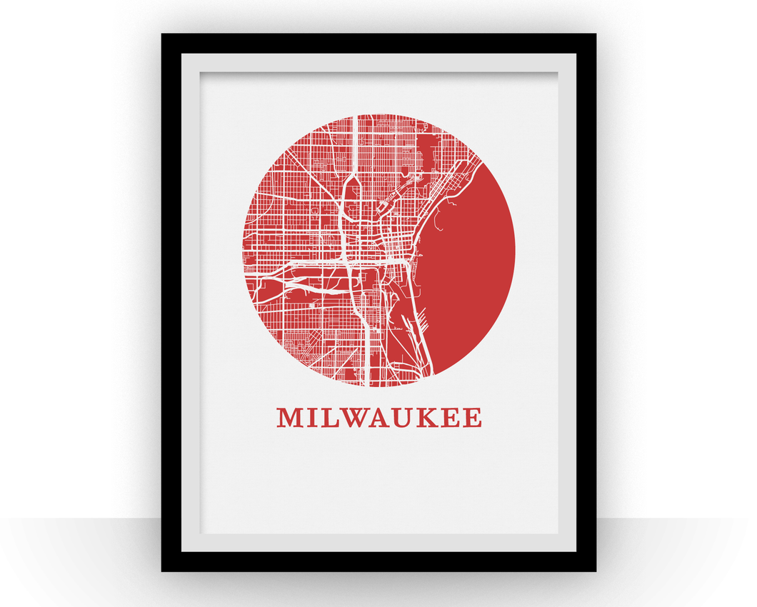 Milwaukee Map Print - City Map Poster