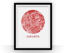 Charger l&#39;image dans la galerie, Jakarta Map Print - City Map Poster
