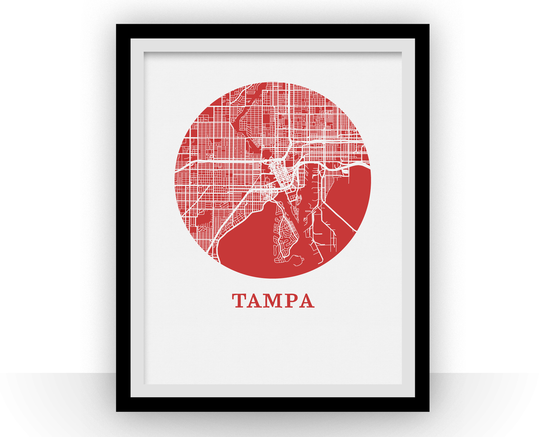 Tampa Map Print - City Map Poster