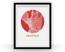 Load image into Gallery viewer, Seattle Map Print - City Map Poster
