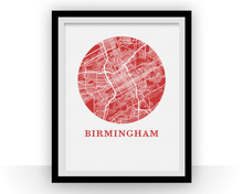 Load image into Gallery viewer, Birmingham Alabama Map Print - City Map Poster
