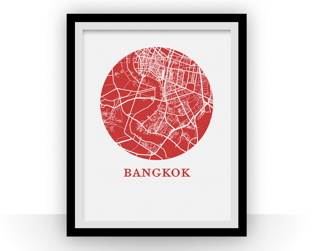 Bangkok Map Print - City Map Poster